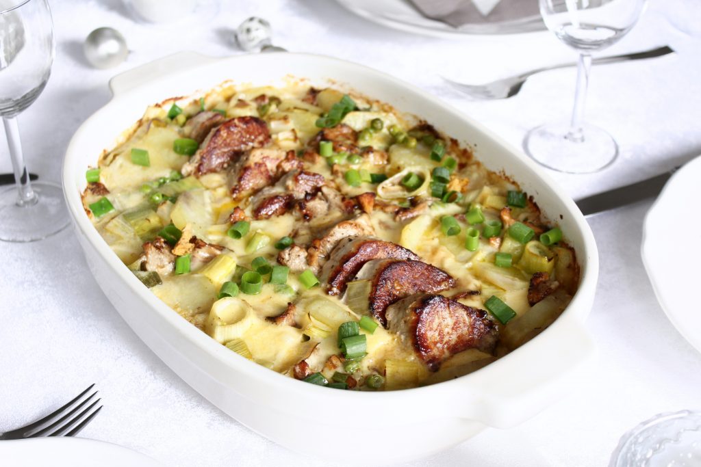 Schweinefilet – Auflauf mit Pfifferlingen