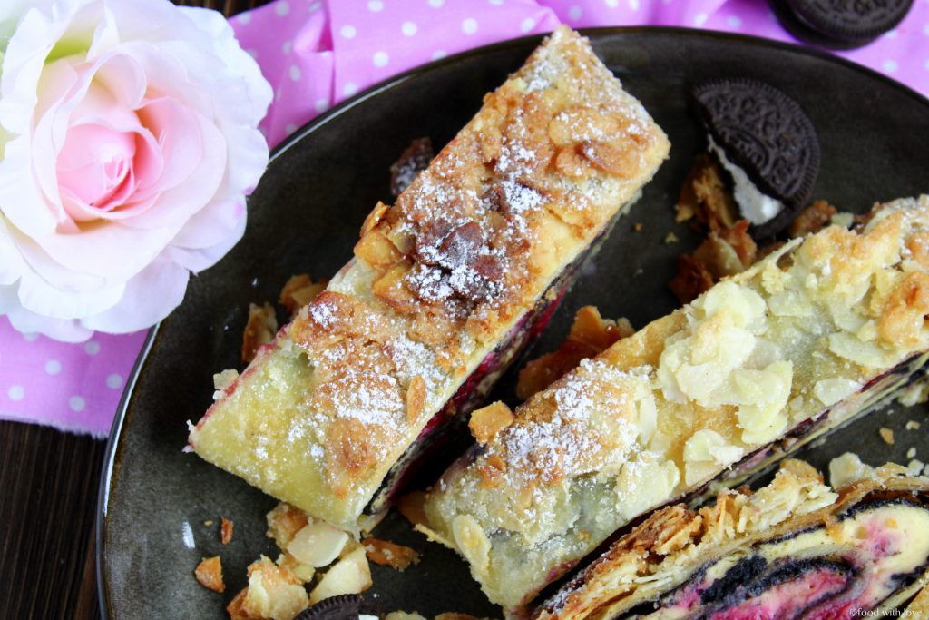 Oreo – Himbeer – Blätterteigstrudel