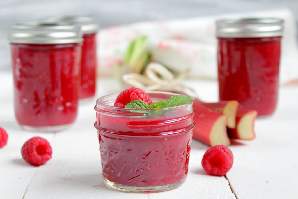 Rhabarber Himbeer Marmelade Mit Vanille 