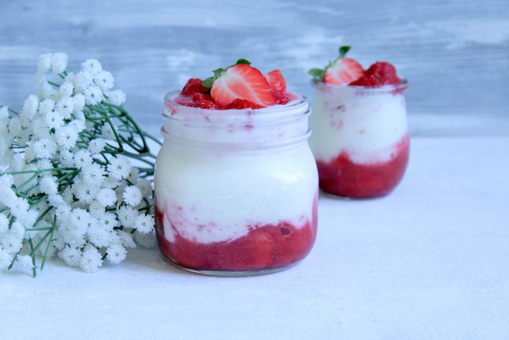 Erdbeer-Quark-Dessert