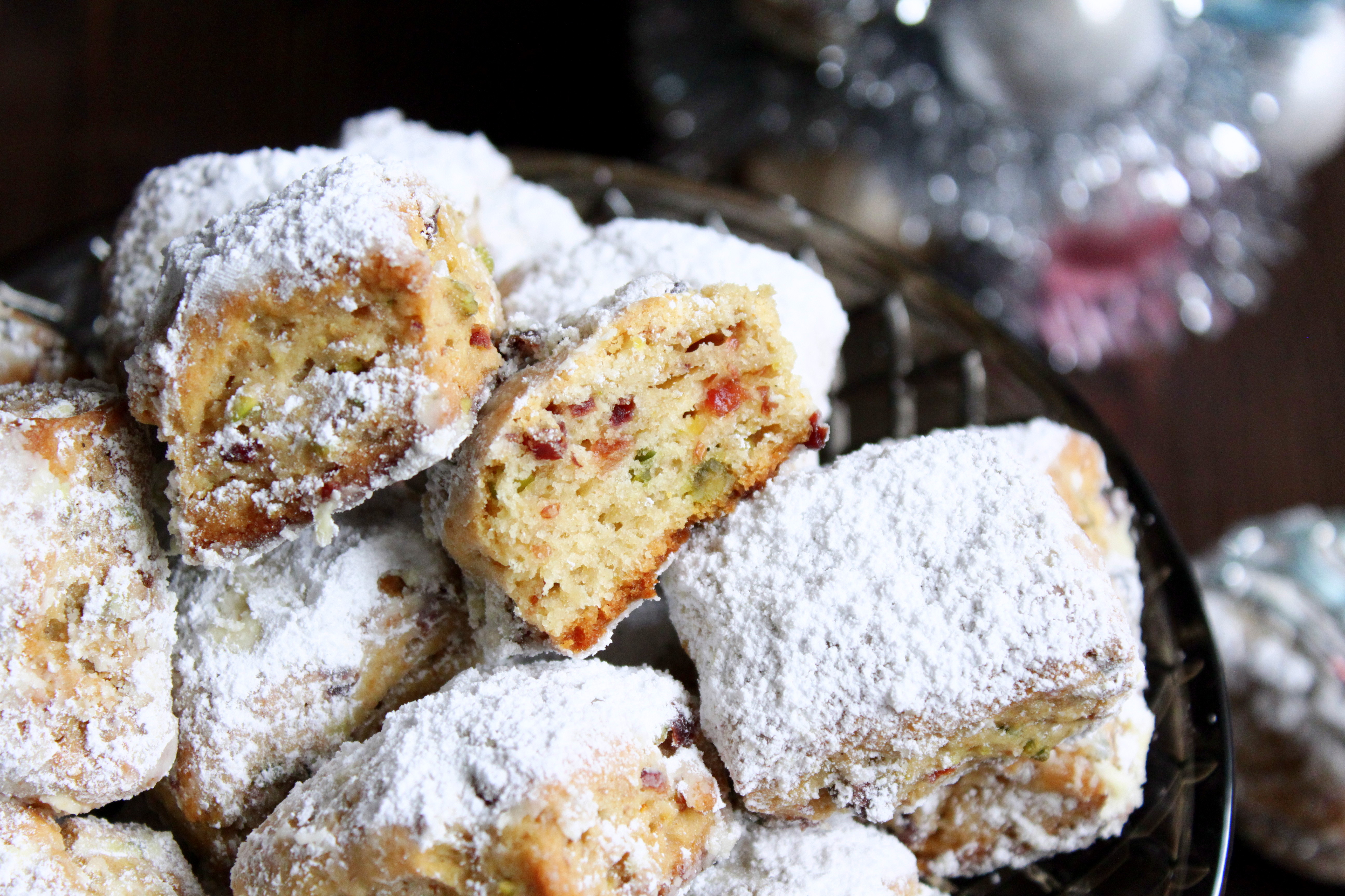 Stollenkonfekt ♡ mit Cranberries und Pistazien