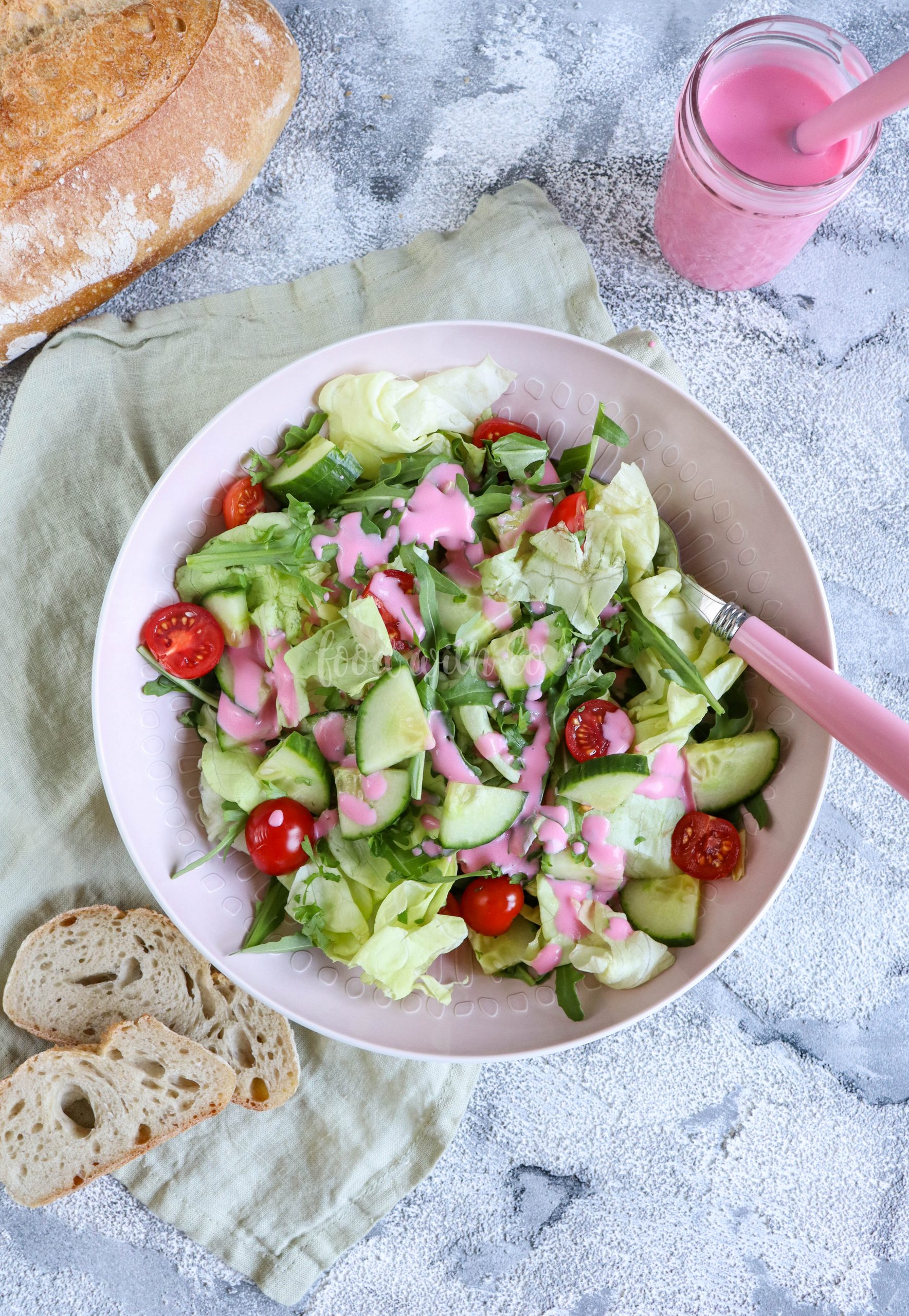 Pretty in pink Salatdressing