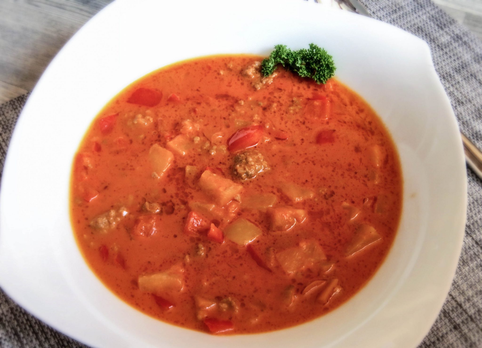 PaprikaCurrySuppe mit Kokosmilch food with love