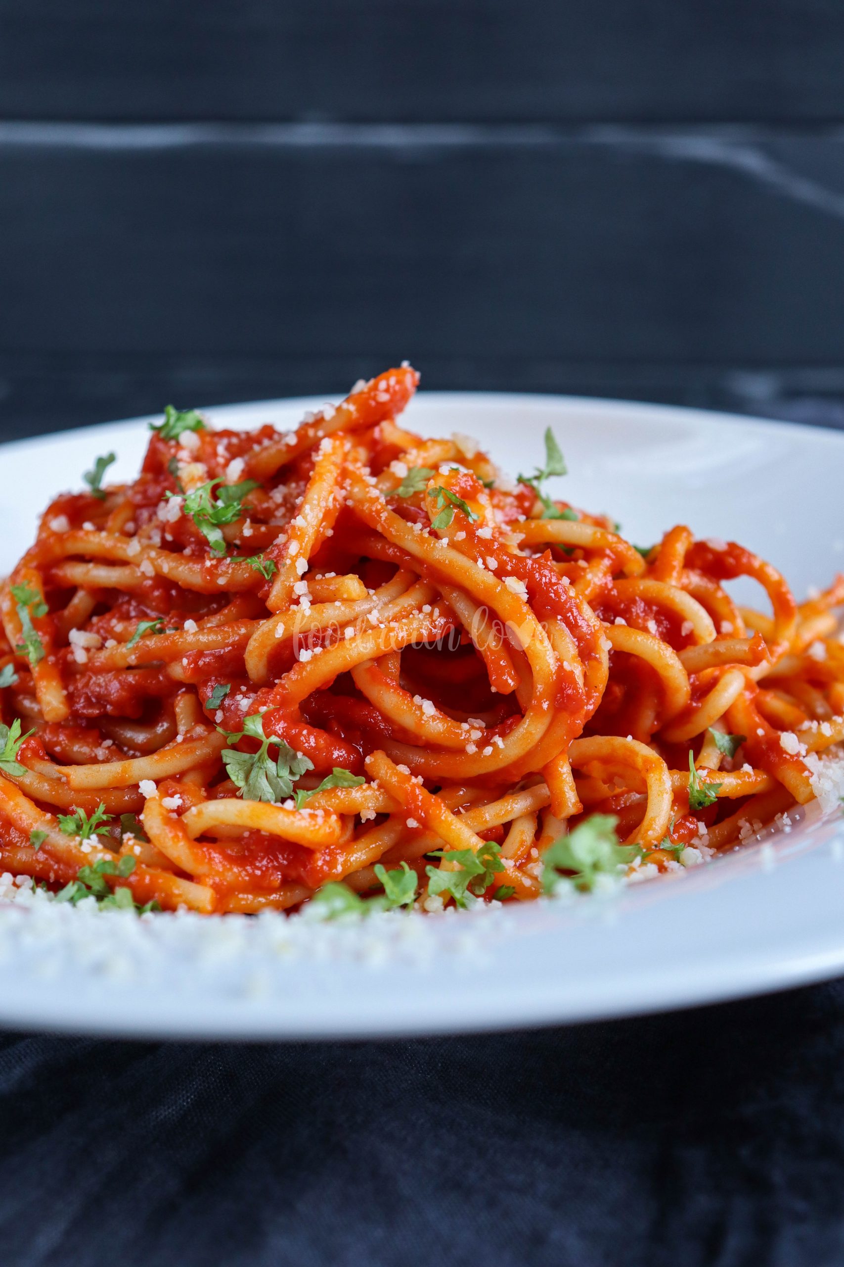 Spaghetti all`Arrabiata – food with love