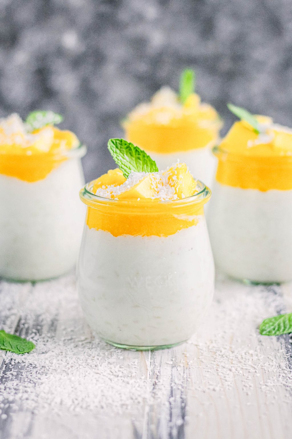 Kokosmilchreis mit Mangopüree – food with love