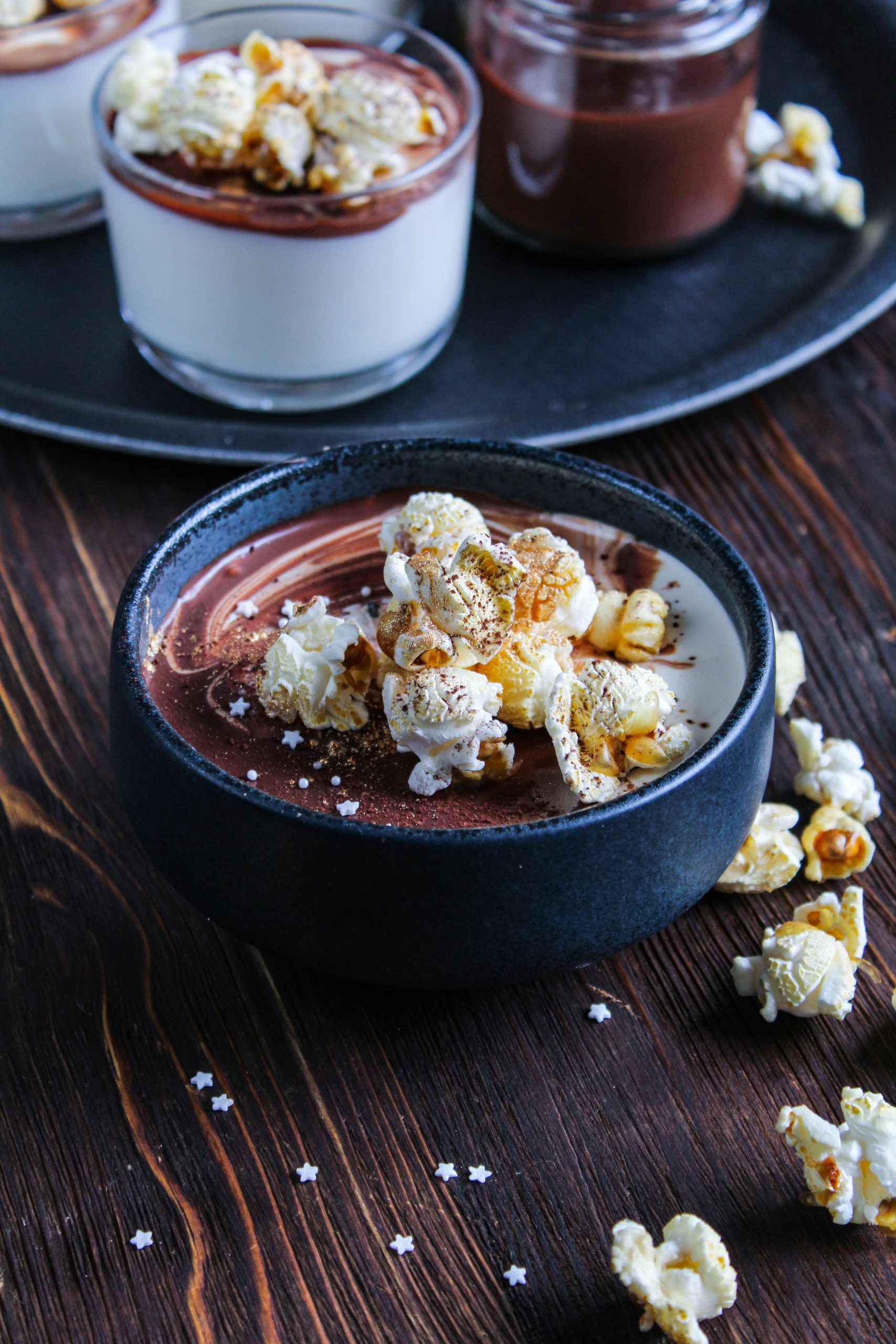 Karamellcreme mit Popcorn – food with love