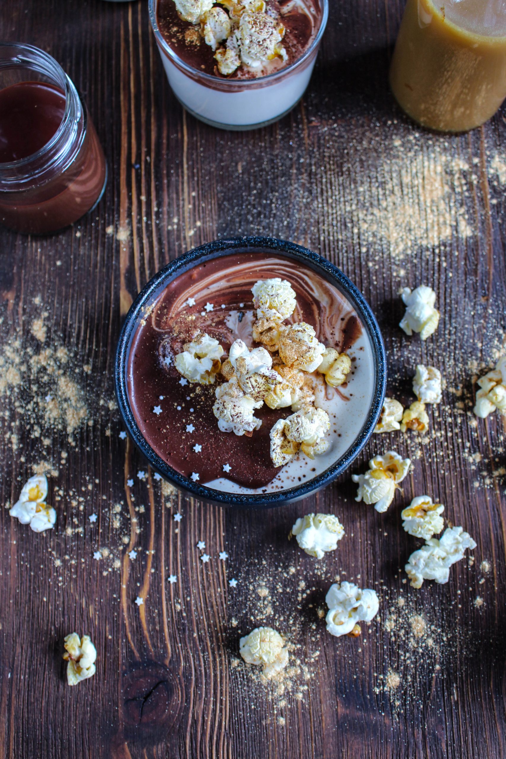 Karamellcreme mit Popcorn – food with love