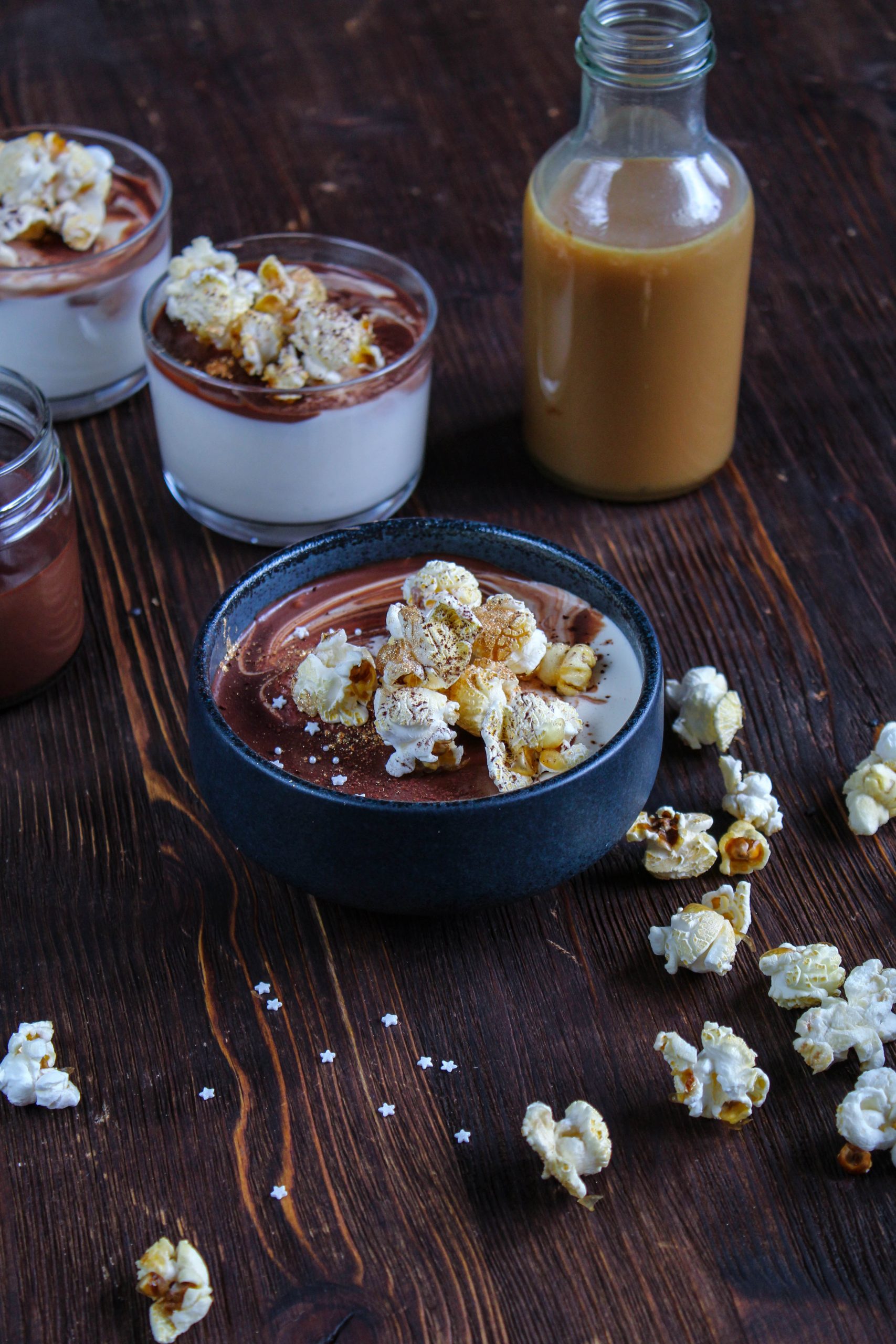 Karamellcreme mit Popcorn – food with love