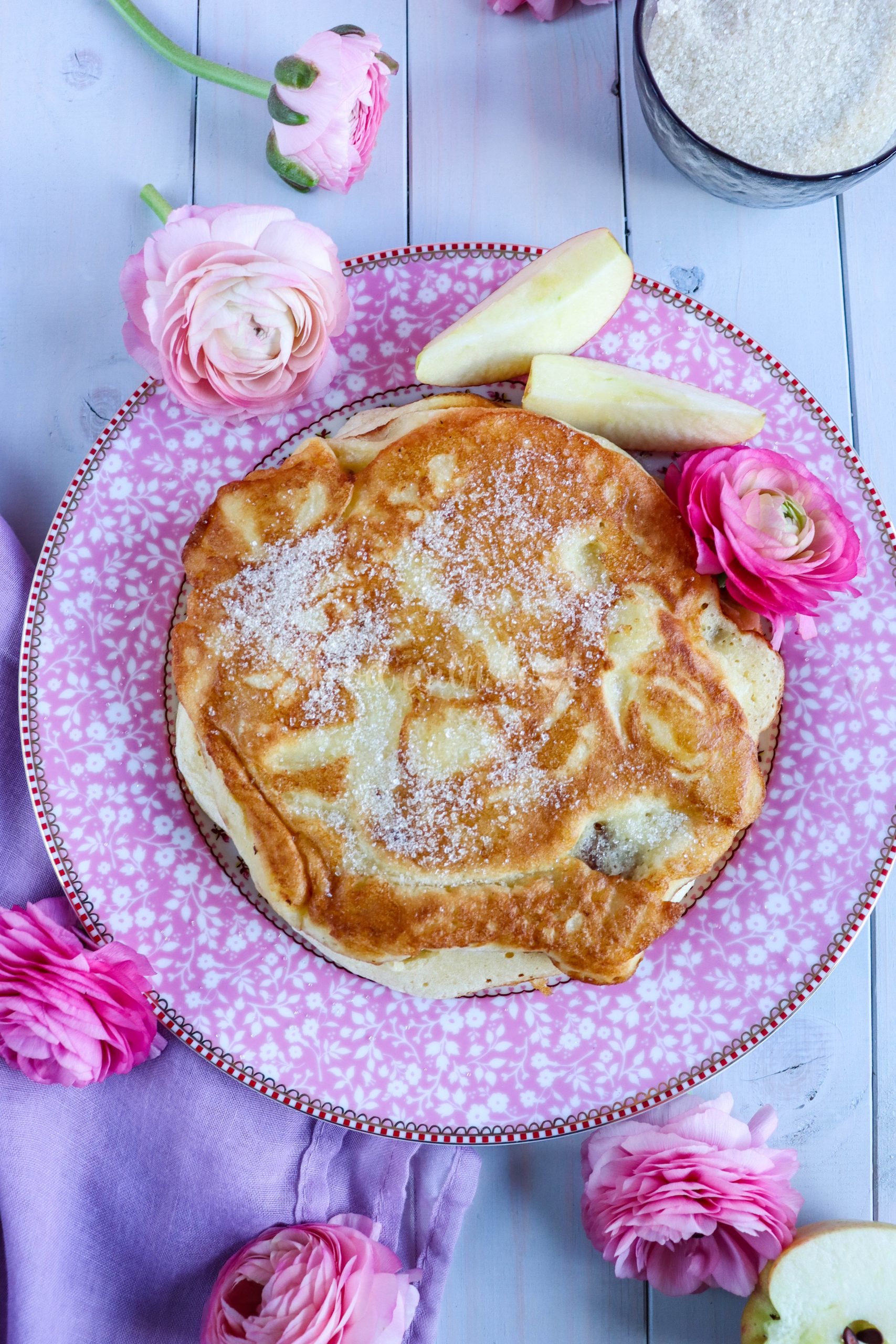 Fluffige Apfelpfannkuchen