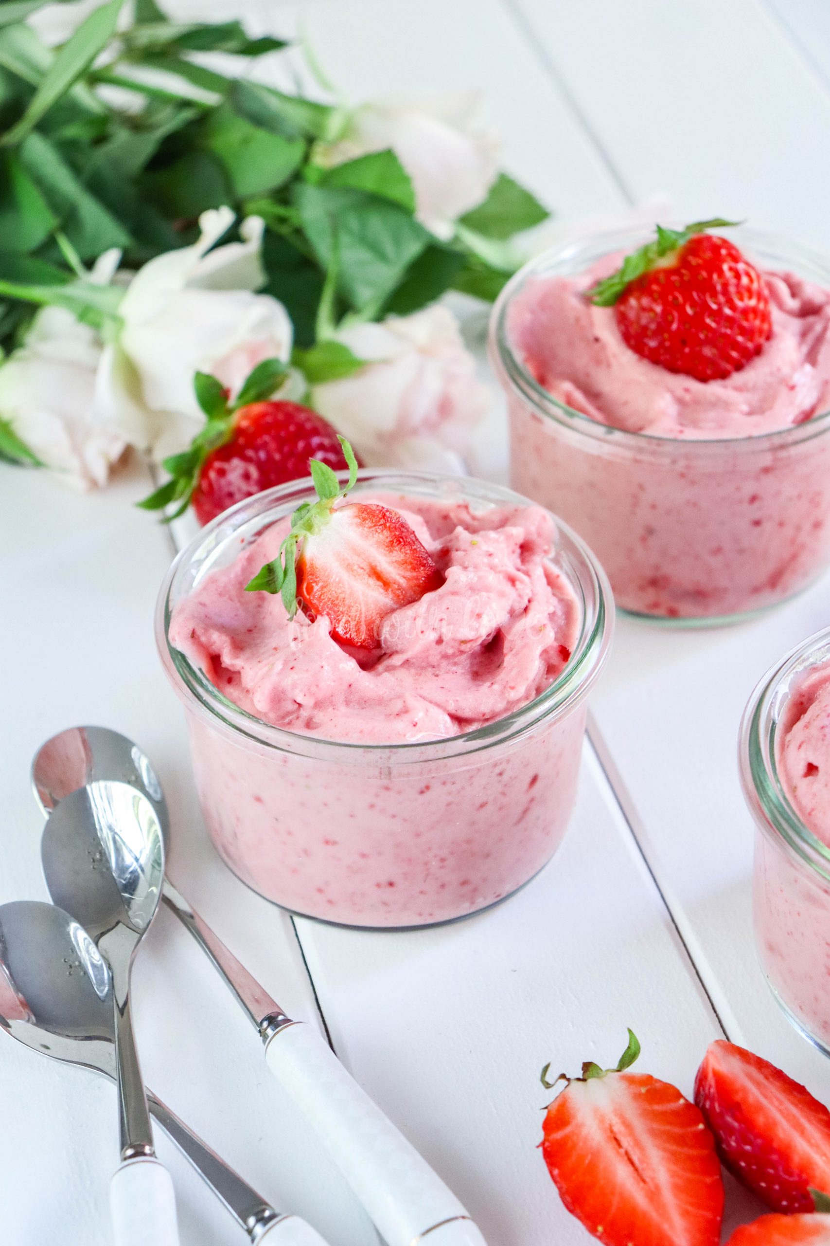 Strawberry Nice Cream | Nice Cream mit Erdbeeren