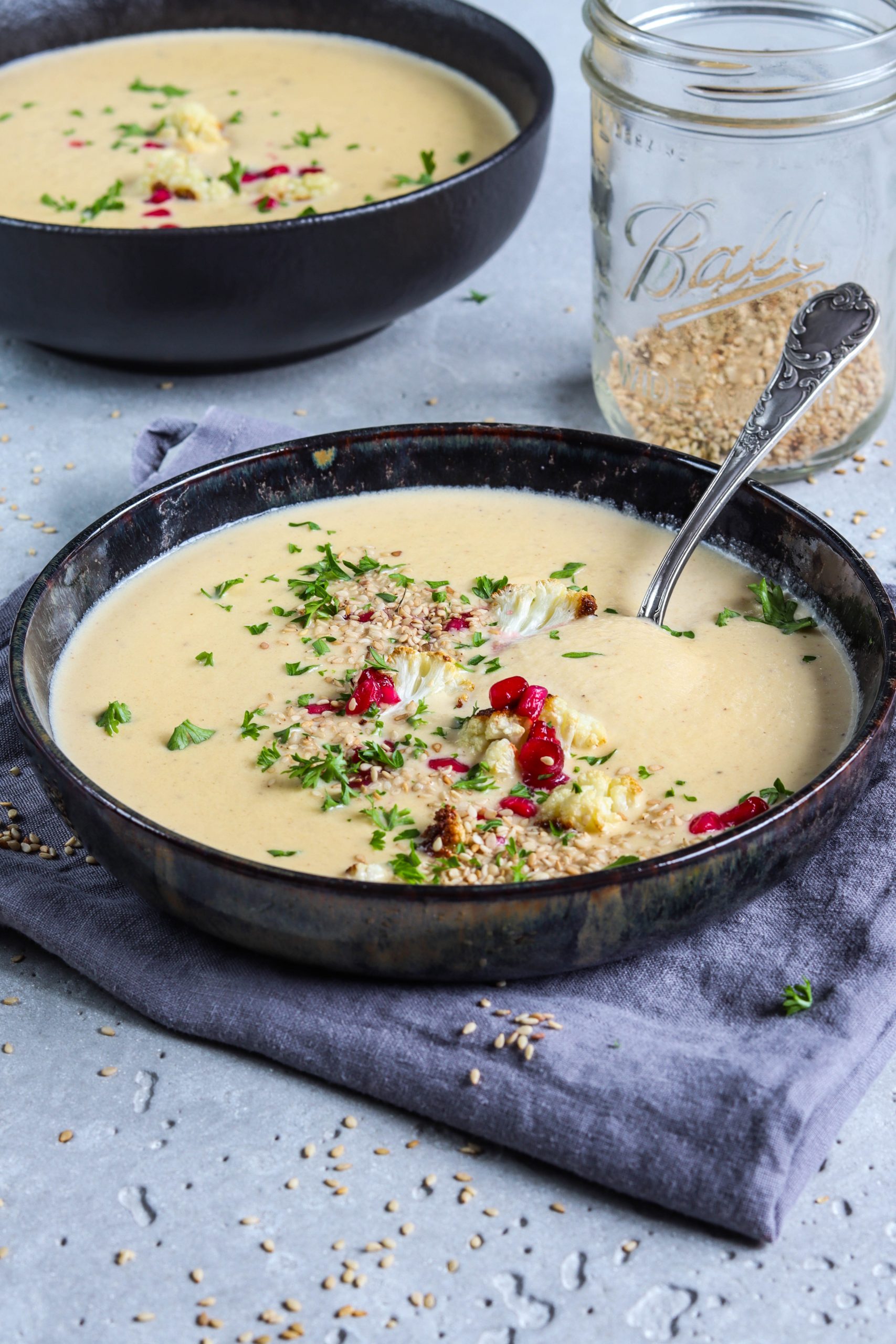 Blumenkohl-Tahini-Suppe – food with love