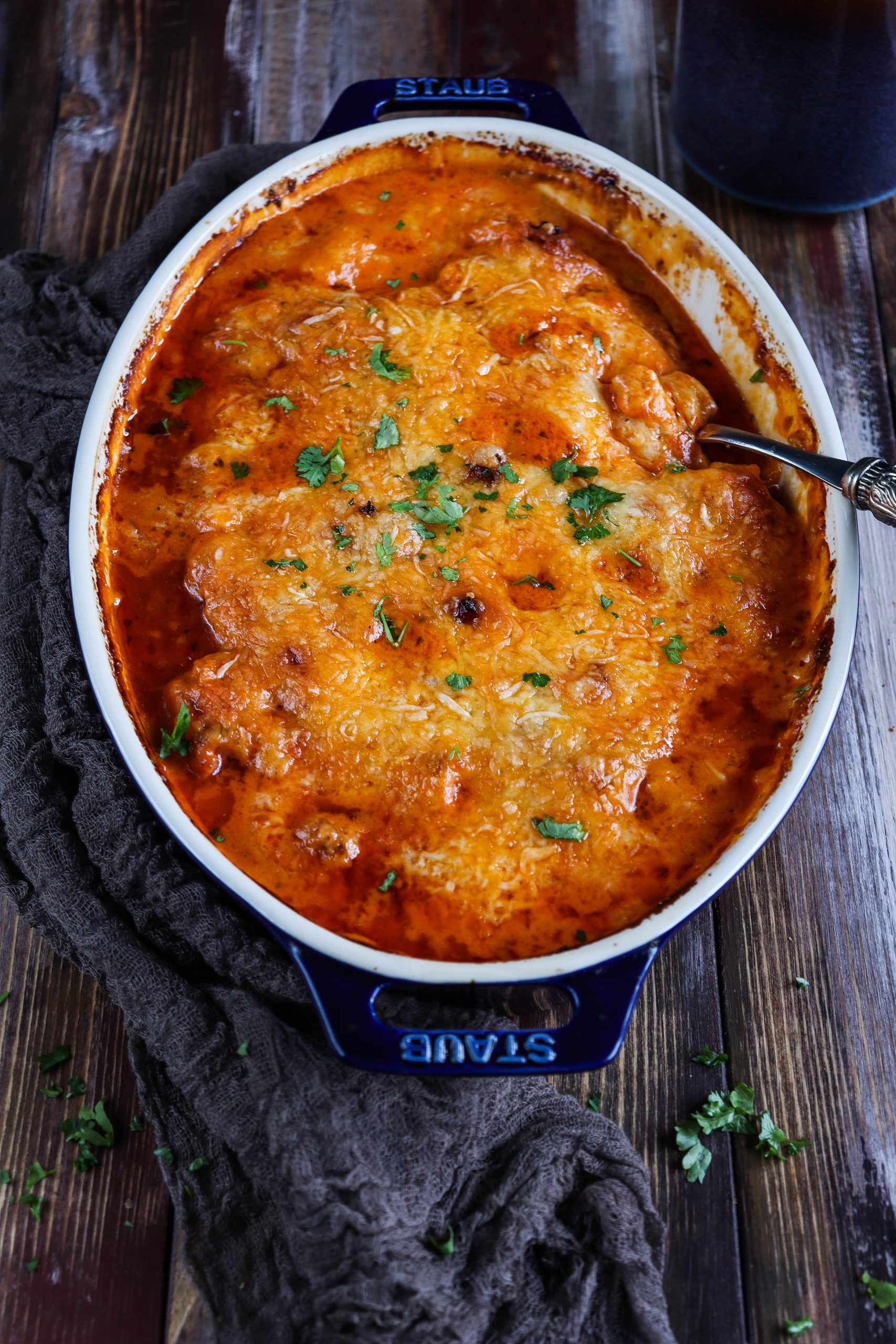 Gyros überbacken in Metaxa Sauce – food with love