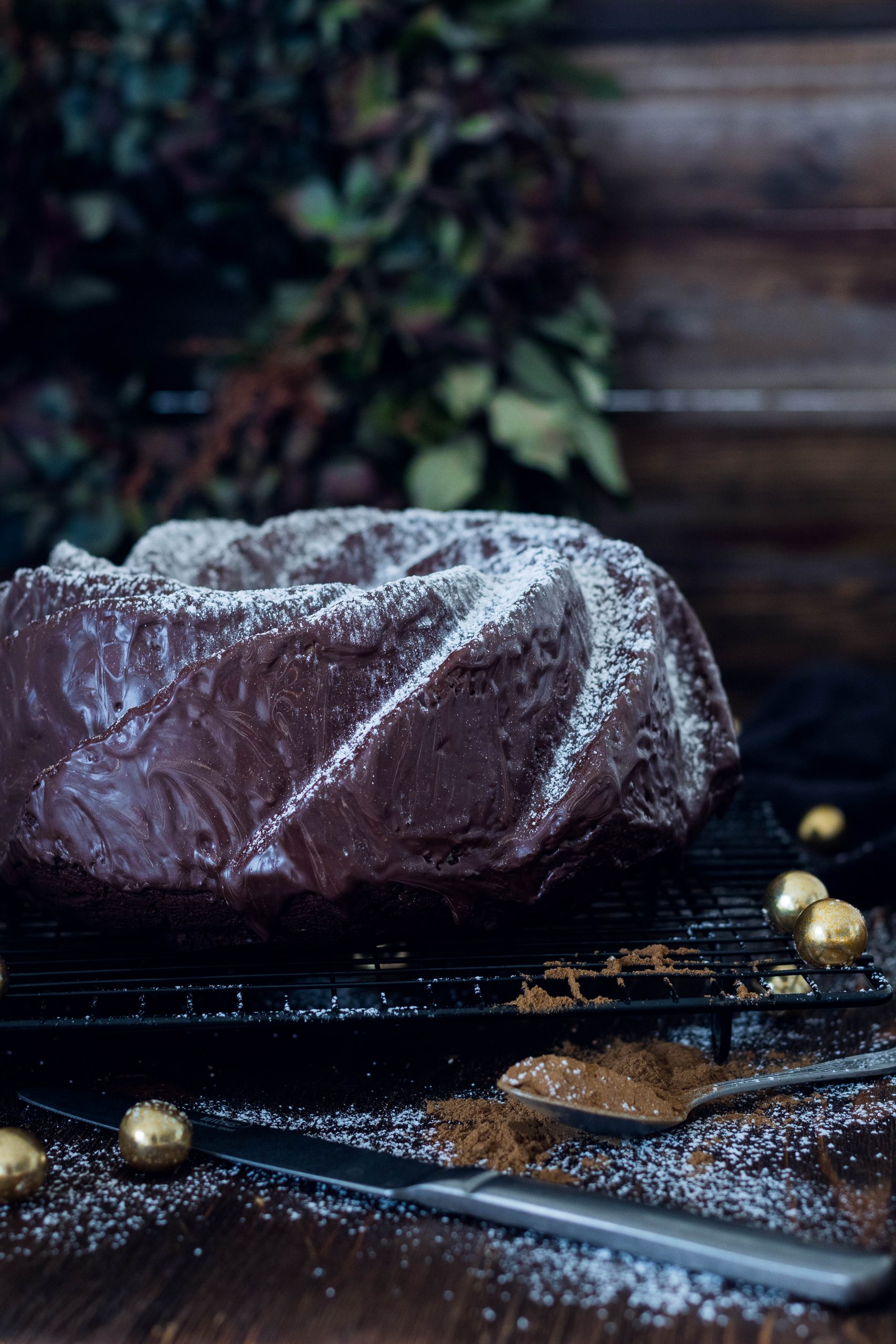 Marmorierter Lebkuchen Gugelhupf