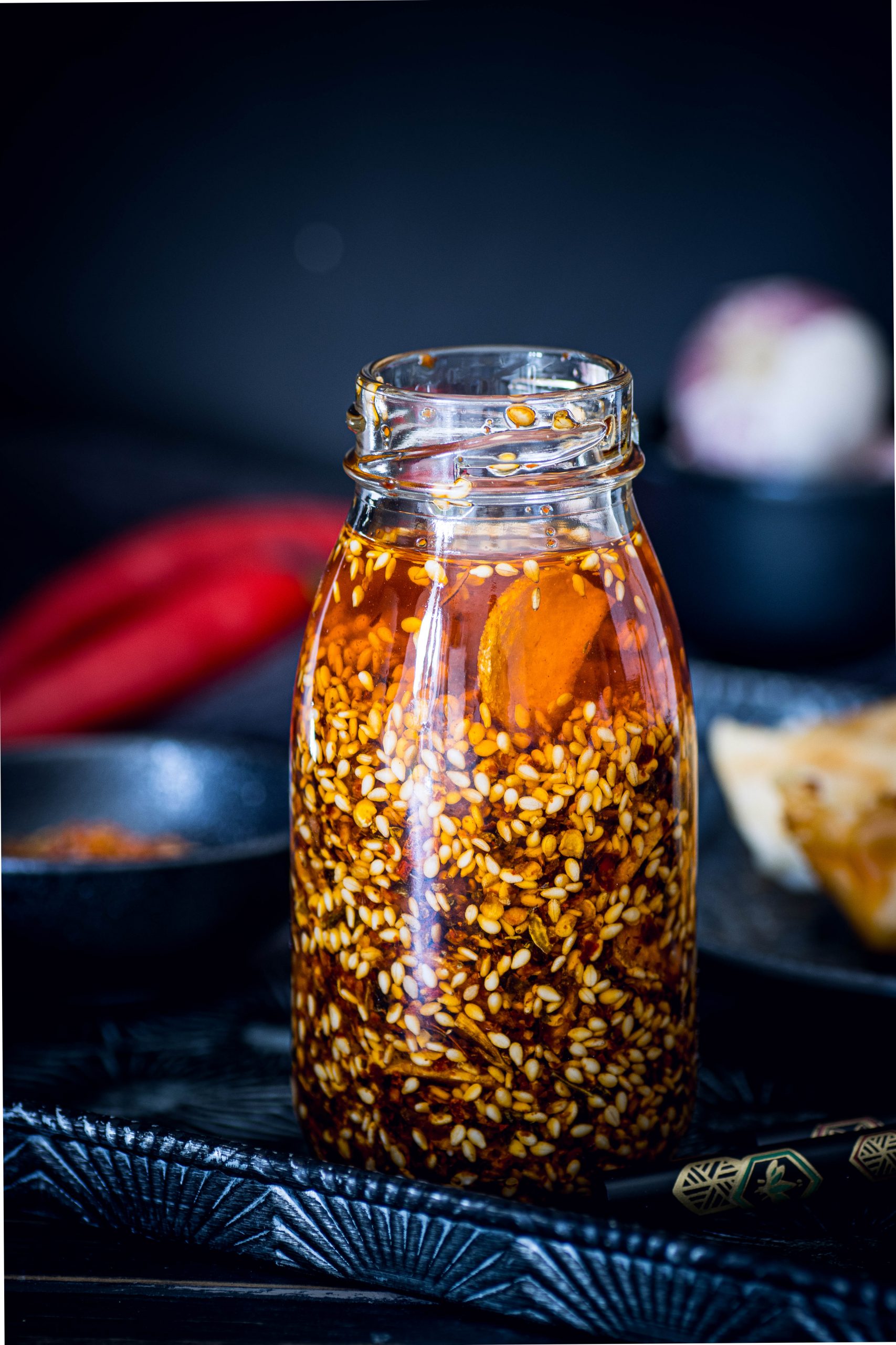 Knoblauch-Chili-Öl – food with love