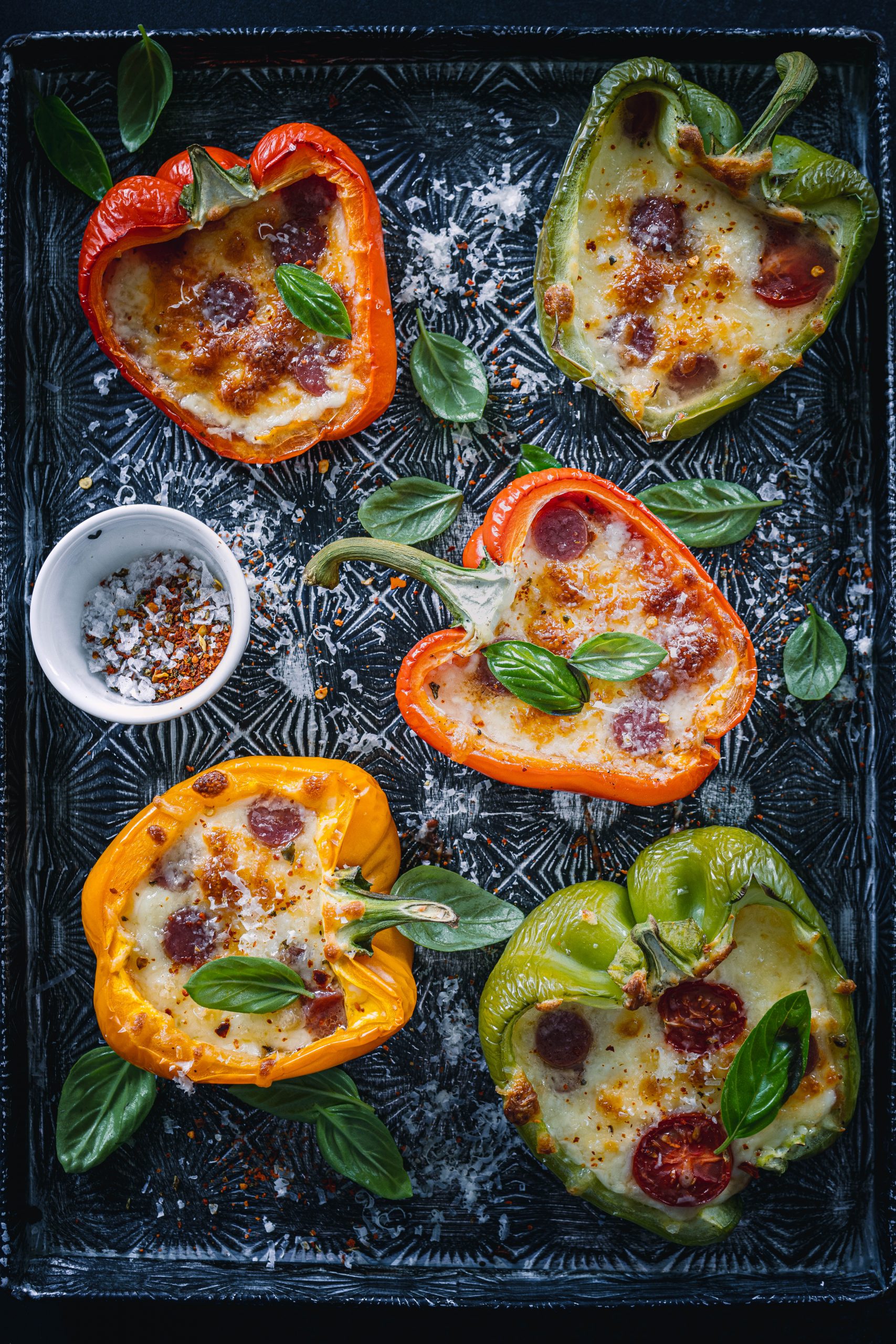 Paprika-Pizza-Boote – food with love