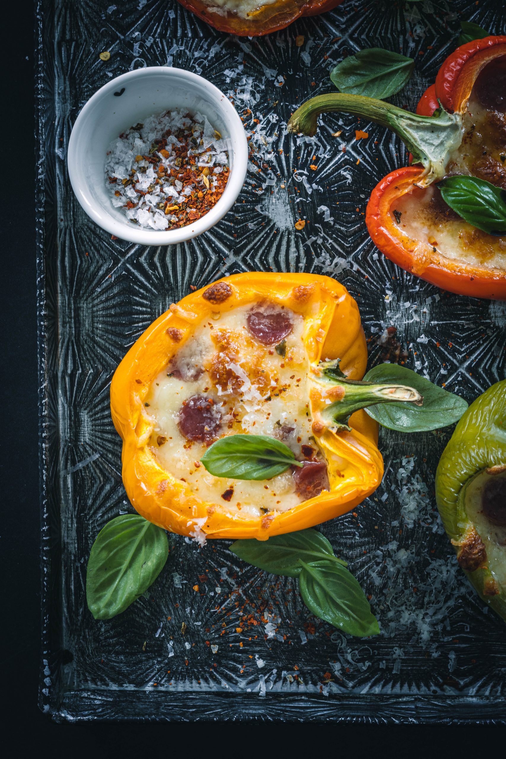 Paprika-Pizza-Boote – food with love