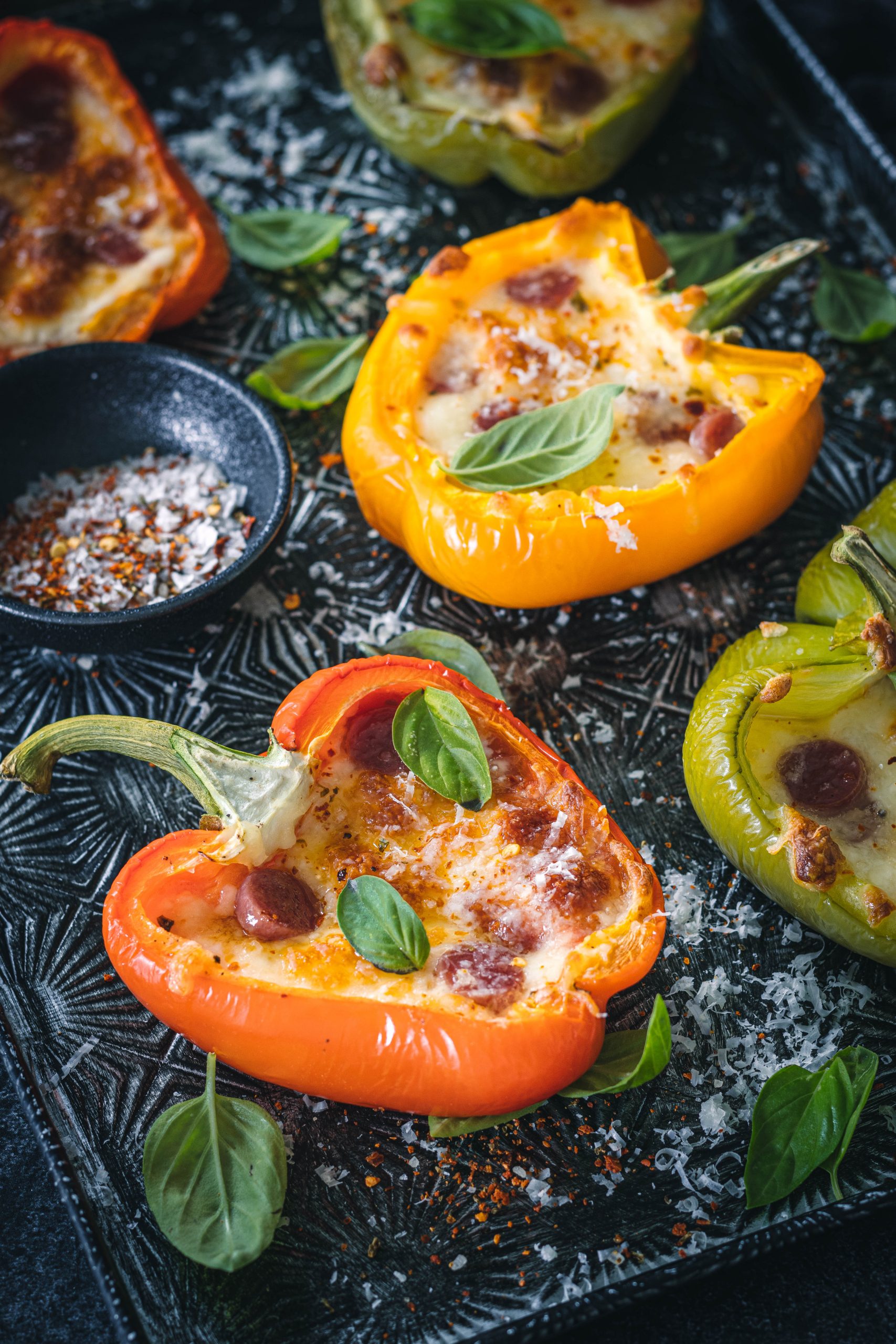 Paprika-Pizza-Boote – food with love